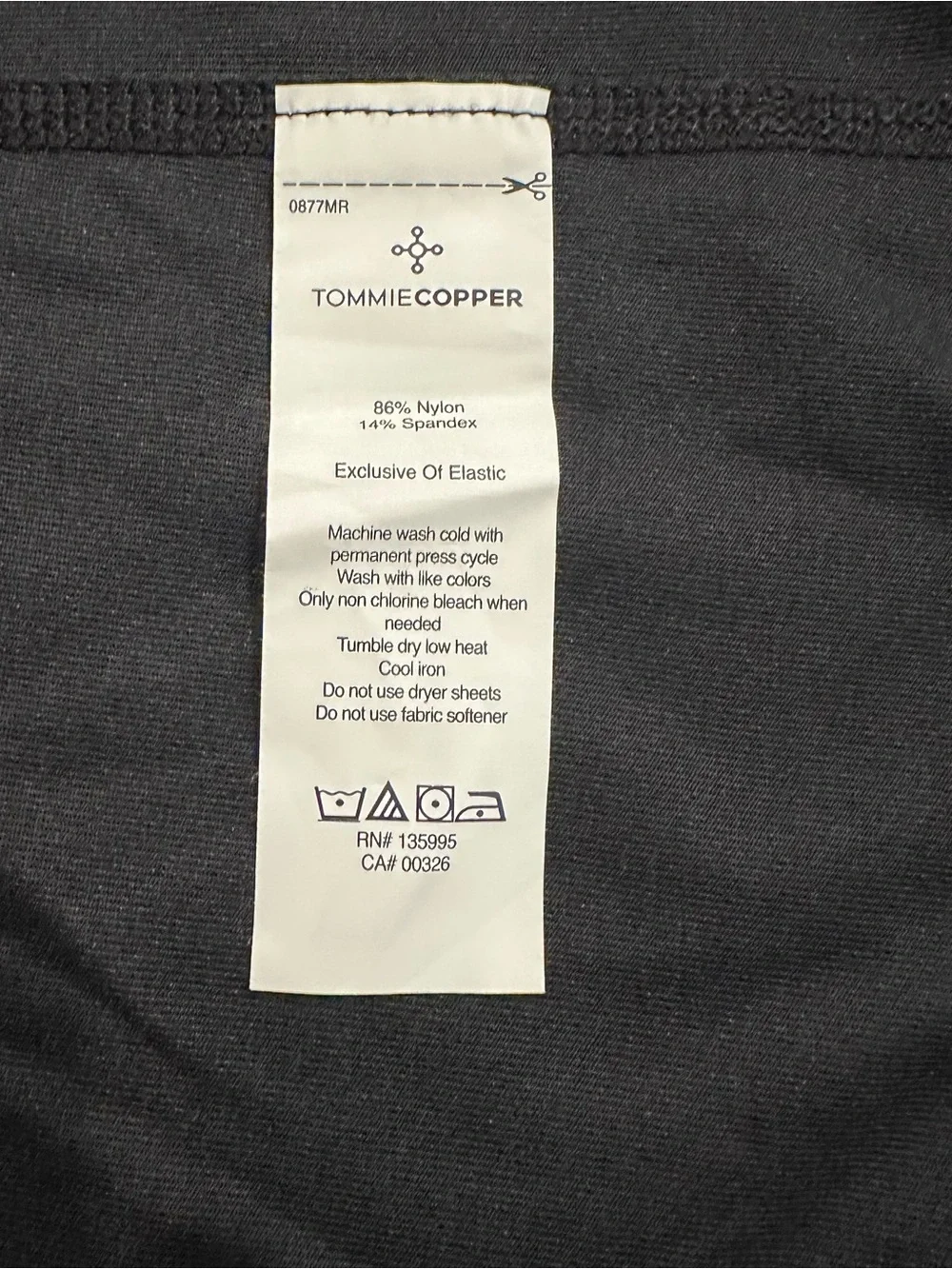Tommie Copper Youth Large Black Compression Long Sleeve Performance Shirt